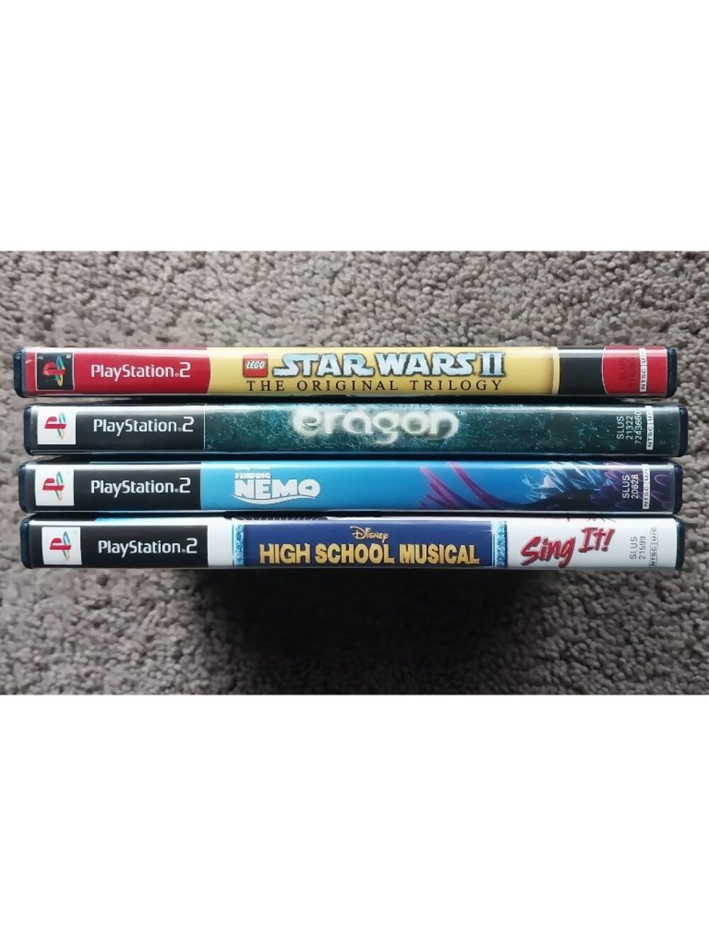 Sony Playstation 2 PS2 Games Lot Lego Star Wars 2 Eragon Finding Nemo HSM